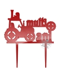 Tractor cu mesajul La multi ani! | Topper pentru tort