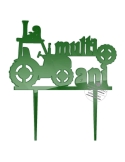 Tractor cu mesajul La multi ani! | Topper pentru tort