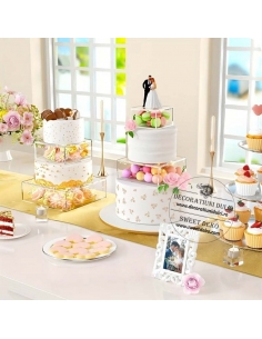 Suport patrat tort etaj transparent (h.10cm) 2