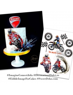 Imagine comestibila cu motociclisti