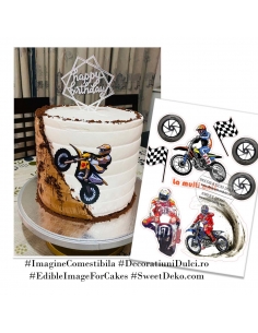 Imagine comestibila cu motociclisti