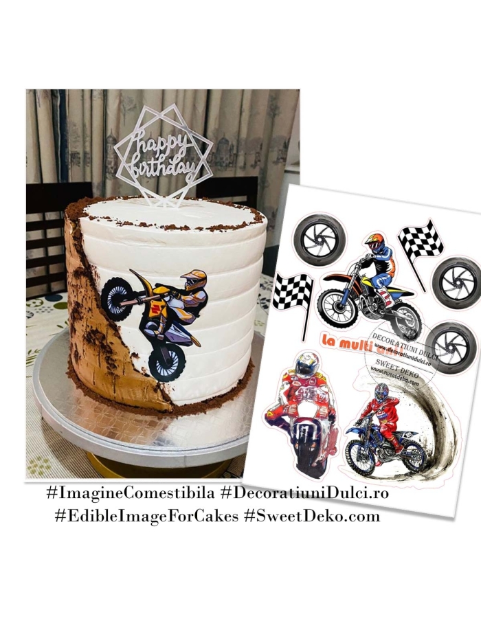 Imagine comestibila cu motociclisti