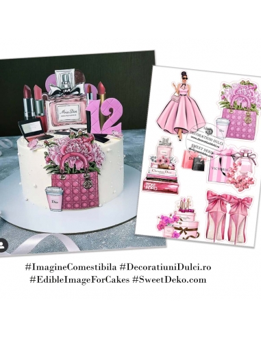 Imagini pentru decor tort Pink Fashion