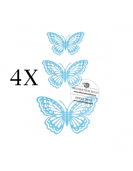 Fluturasi albastru cer senin (12 buc./set)