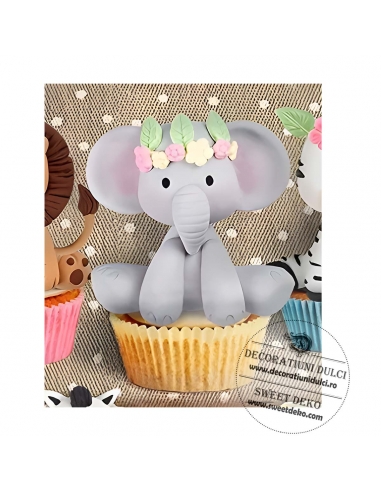Mulaj elefant cu floricele
