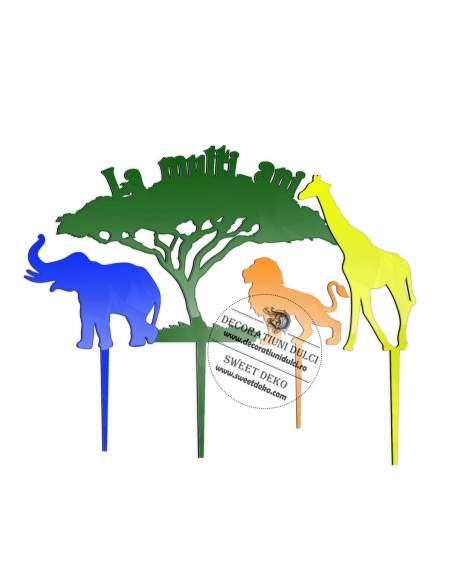 Toppers decor tort animalute safari