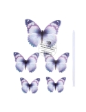 Decor necomestibil, fluturi mov lavanda (5 buc.)