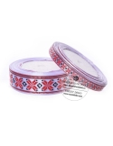 Banda motiv popular, model cruce cu bordura rosie (1cm) 2