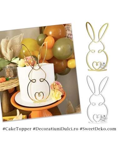 Topper silueta iepuras (set 2buc.)