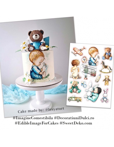 Imagine comestibila jucarii si bebelusi