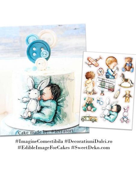 Imagine comestibila jucarii si bebelusi