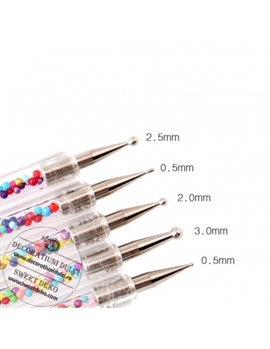 Ustensile cu capete duble rotunjite (5buc.)