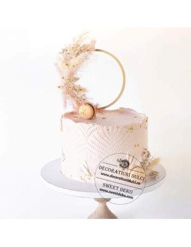 Topper cerc suport coronita cu flori