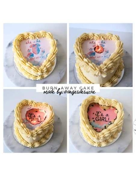 Set imagini personalizate Burn Away Cake