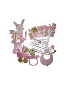 Set 7 toppers din carton It's a GIRL 2