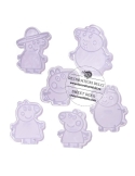 Decupatoare biscuiti forme familia Peppa Pig