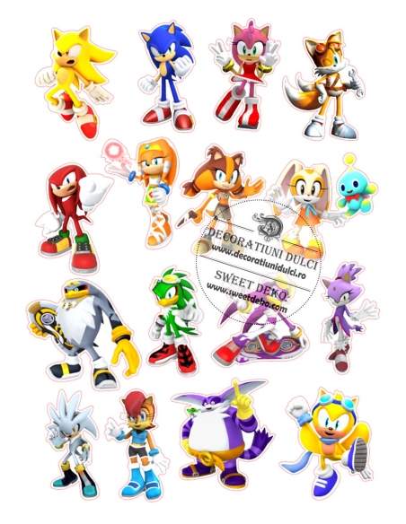 Personaje de 6.5cm din Sonic, Imagine comestibila