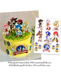 Imagine pentru decor tort, Sonic si alte personaje (9cm) 2