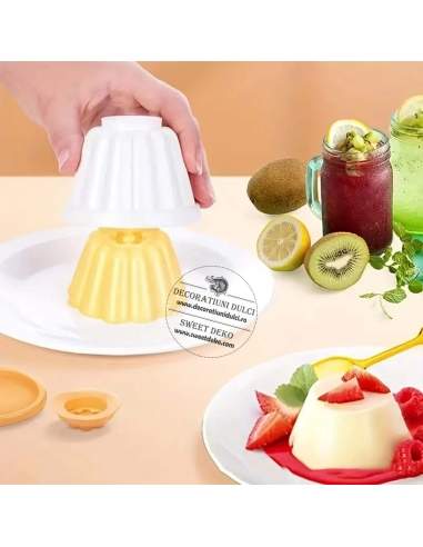 Forma budinca, panna cotta, jeleu (4 cupe)