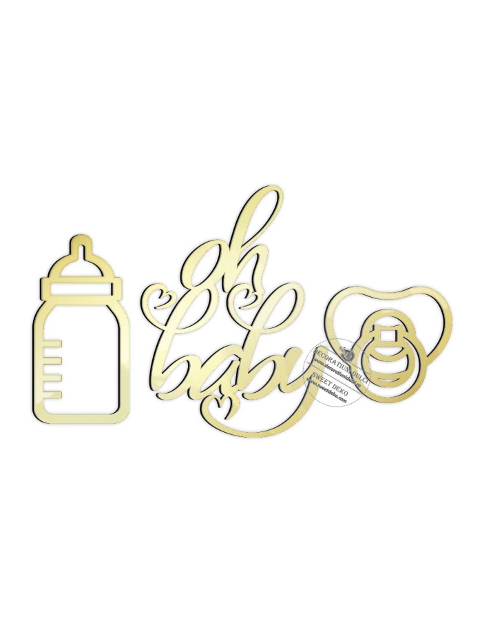 Set toppers bebelus Oh baby | decor pentru tort