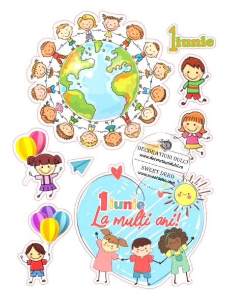 1 IUNIE | Imagine comestibila pentru decor tort