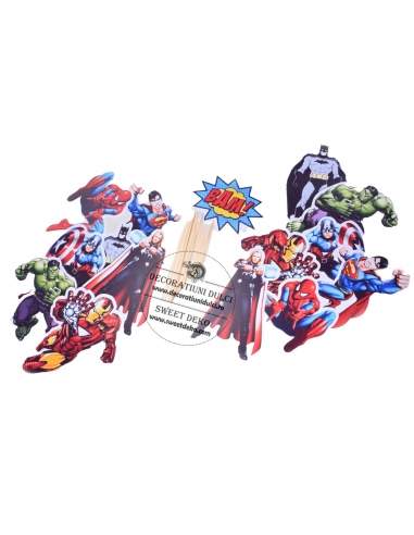 Toppers din carton 7 super eroi