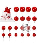 Sfere rosii decor tort, decor necomestibil (20buc/set) 2