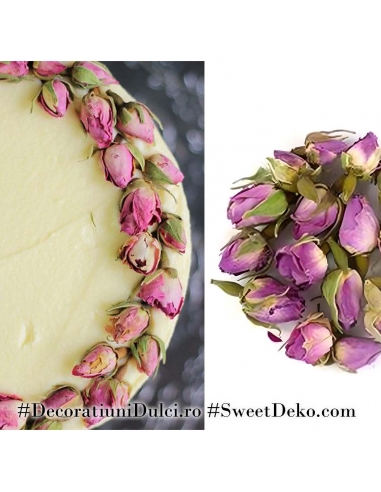 Boboci de trandafir roz de damasc, deshidratati (50g)