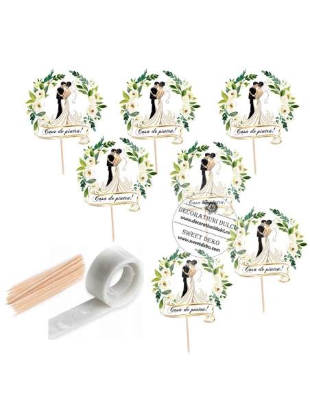 Miri Casa de piatra - mini toppers din carton (12 buc)