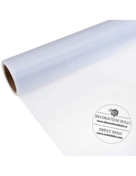 Organza alba (l.48cm-L.9m)