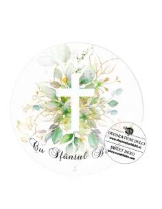 Mini toppers din carton Cu Sfantul Botez 2