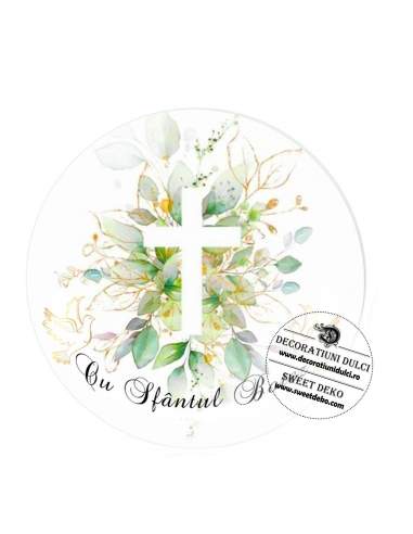 Mini toppers din carton Cu Sfantul Botez