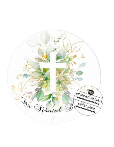 Mini toppers din carton Cu Sfantul Botez