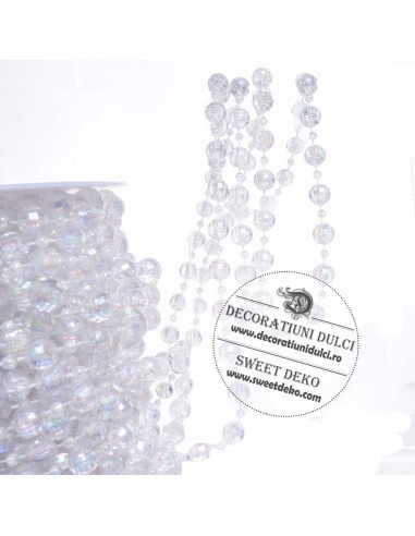 Rola margele transparente 15m lungime