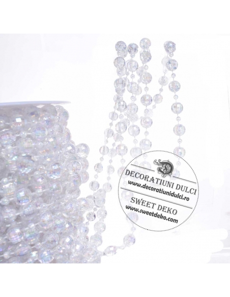 Rola margele transparente 15m lungime