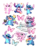 Pink and Blue Stitch and You | Imagine comestibila