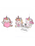 Lumanari baby unicorn (3buc/set)