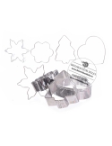 Decupatoare metalice bradut, fulg, floare si inimioara