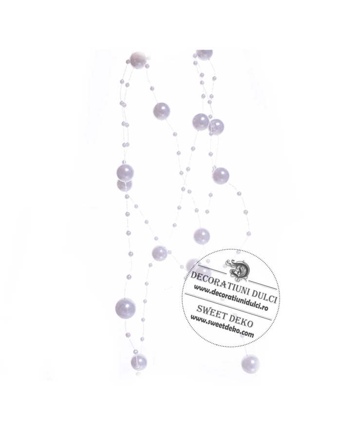 Rola margele albe diferite dimensiuni