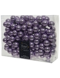 Globuri din sticla lila lucios 2.5cm, set 12, Decoris 2