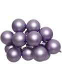 Globuri din sticla lila mat 2.5cm, set 12, Decoris