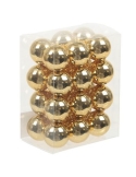 Set 24 globuri din sticla auriu shiny 2.5cm