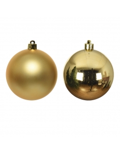 Set 16 globuri din sticla light gold matt + shiny 3.5cm Decoris 2