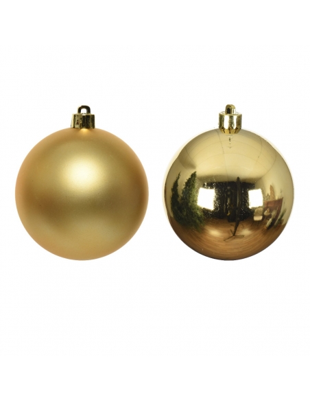 Set 16 globuri shatterproof gold asortate 4cm Decoris
