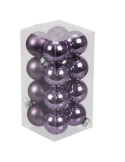 Set 16 globuri din sticla royal purple, 2 modele 3.5cm