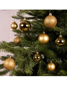 Set 30 globuri shatterproof gold asortate 4-6cm Decoris 2