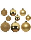 Set 30 globuri shatterproof gold asortate 4-6cm Decoris
