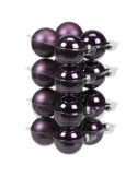 Set 16 globuri din sticla royal purple, 2 modele 5.7cm