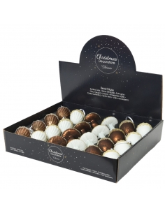 Figurina Craciun din sticla ghinda / ciuperca white / chocolate 8cm Decoris 2