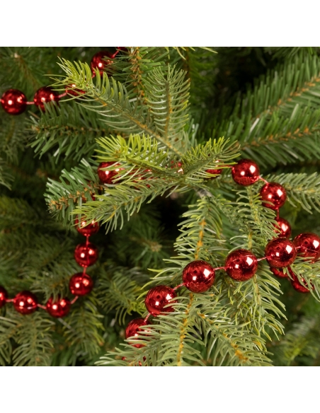 Sirag perle XXL shiny red, ghirlanda 2.7m*2cm Decoris